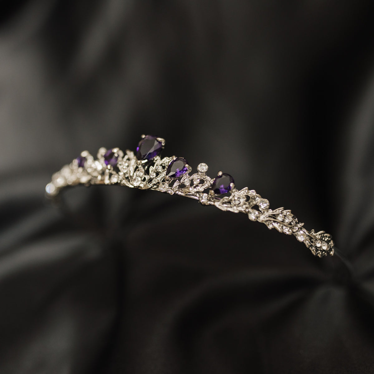 Sadie's Tiara in Purple & Silver