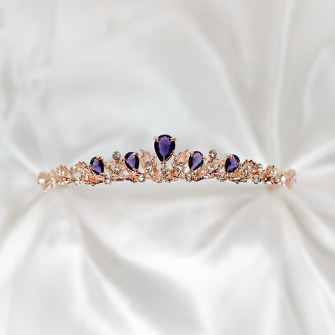 Sadie's Tiara in Purple & Rose Gold