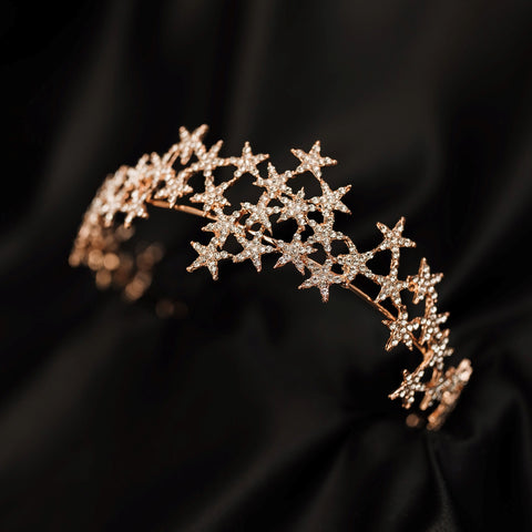 Sarah's Star Head Band in Rose Gold - Angle