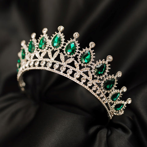 Saya's Tiara in Green & Silver