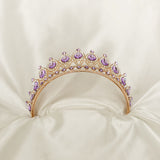 Saya's Tiara in Lavender Purple & Gold