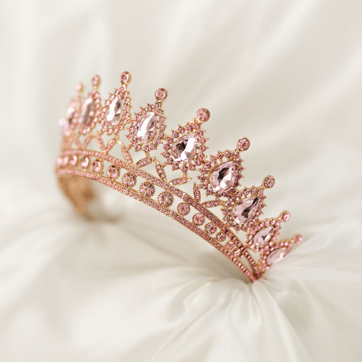 Saya's Tiara in Pink & Gold