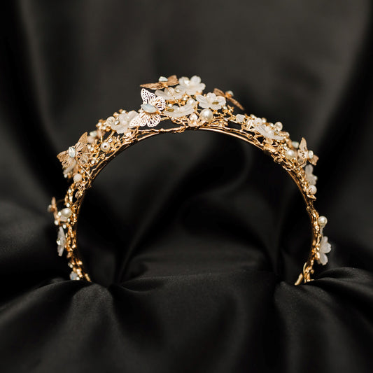 Verna's Butterfly Tiara in Gold