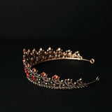 Finley's Tiara in Red & Gray - Angle Side