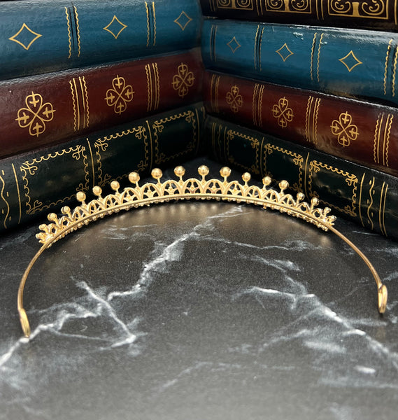 Rory's Tiara in Gold with Purple Maroon Color Crystals