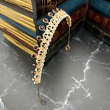 Rory's Tiara in Gold with Purple Maroon Color Crystals
