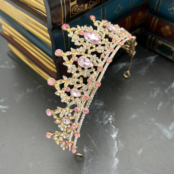 Ophelia's Tiara Pink & Gold - Angle